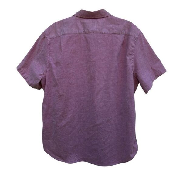 Nautica Casual Button Down Shirt Men's XL Red Classic Fit Logo Short Sleeve - Picture 4 of 10